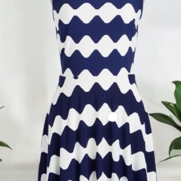 MIA Modcloth Blue and White Striped Dress NWT SZ 2 - Picture 9 of 10